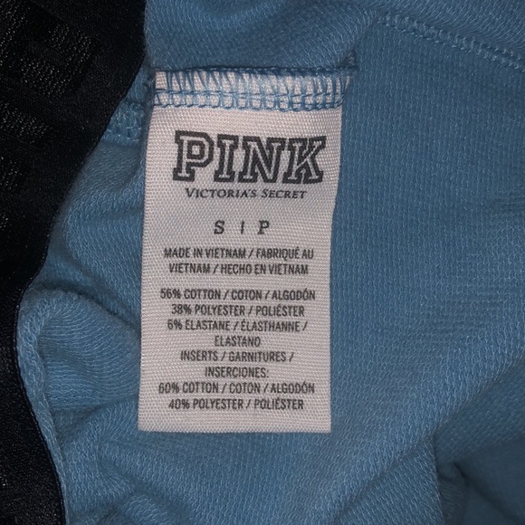 NWOT VS PINK Campus Joggers Light Blue, Black & White SZ S - Picture 6 of 7